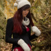 Twist collection comprises a hat, cowl, mittens and fingerless mittens