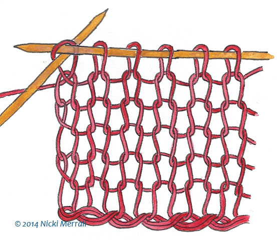 Back leg leading, needle through front of stitch, LH
