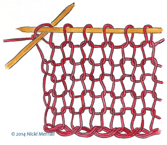 Front leg leading, needle through front of stitch, LH