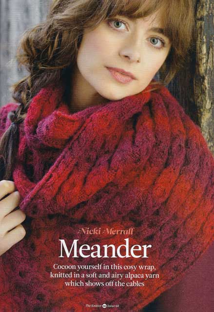 Meander wrap, The Knitter, p. 65