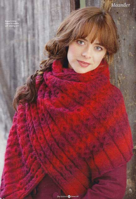 Meander wrap, The Knitter, p. 67