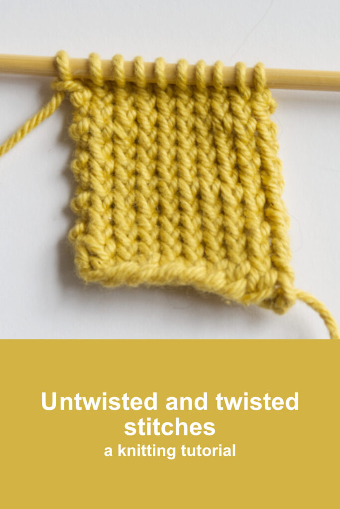 Sample of Western-style twisted stocking stitch