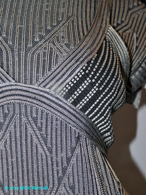 Detail of stitch transfer zip dress by Rory London