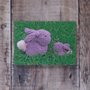 Knitted Bunnies greeting card