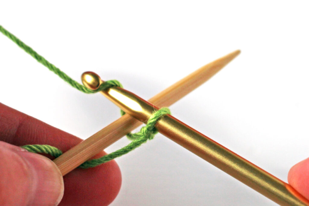 Grab yarn with crochet hook