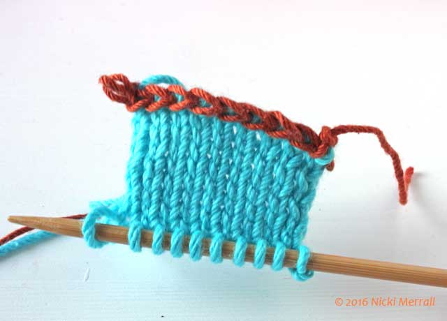 Hold your knitting upside-down