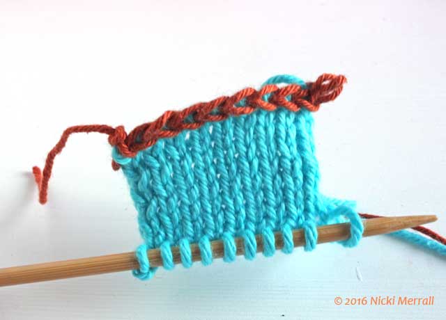 Hold your knitting upside-down