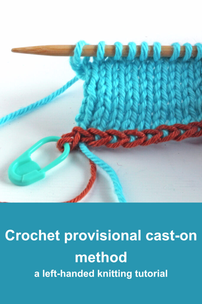 Sample of knitting with crochet provisional cast-on worked in waste yarn