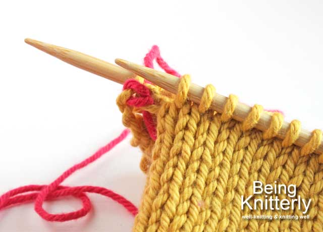 Step 7: Slip stitch off needle