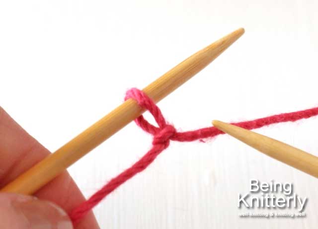 Step 0: Place slip knot on left-hand needle.