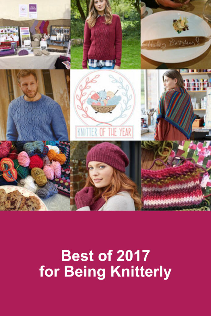 Collage of nine photos showing highlights of the year for Being Knitterly