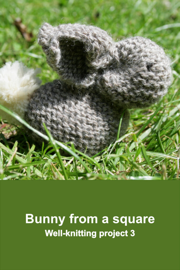 Bunny from a square - well-knitting project 3